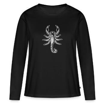 Scorpion - T-shirt manches longues Premium bio Femme - noir - Devant - Julia (174cm)