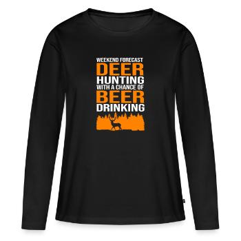 Jäger Jagen - Frauen Premium Bio Langarmshirt - Schwarz - Vorne - Julia (174cm)