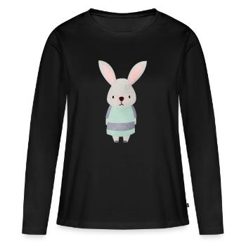 Hare spoon - Women's Premium Organic Long Sleeve Shirt - black - Front - Julia (174cm)
