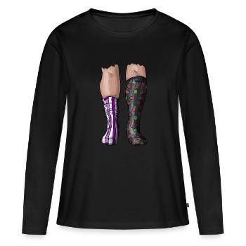 Chaussettes - T-shirt manches longues Premium bio Femme - noir - Devant - Julia (174cm)
