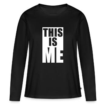 This is me - Frauen Premium Bio Langarmshirt - Schwarz - Vorne - Julia (174cm)