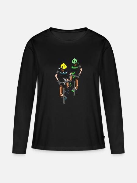 Radfahrer - Frauen Premium Bio Langarmshirt - Schwarz