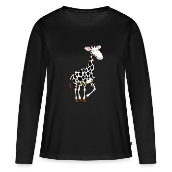 Safari Zoo Animal Safari Zoo - T-shirt manches longues Premium bio Femme - noir - Devant - Julia (174cm)