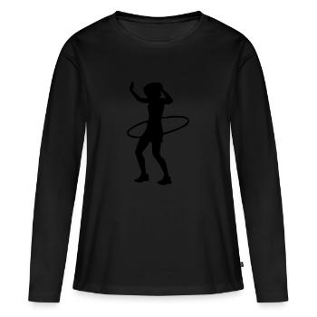 sport - T-shirt manches longues Premium bio Femme - noir - Devant - Julia (174cm)