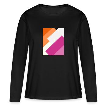 Lesbian Geometrics - Women's Premium Organic Long Sleeve Shirt - black - Front - Julia (174cm)