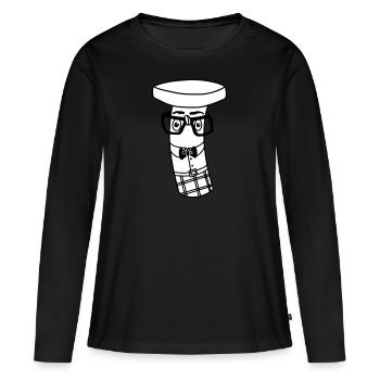 Boulon de renseignement | Puns deluxe - T-shirt manches longues Premium bio Femme - noir - Devant - Julia (174cm)