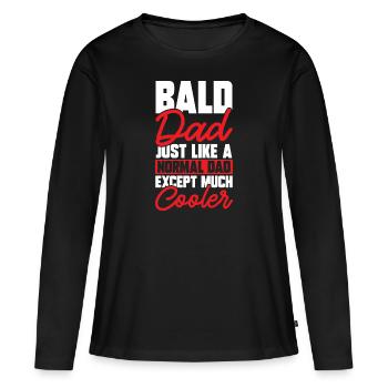 Bald Head Baldness Beard Bald Head - Women's Premium Organic Long Sleeve Shirt - black - Front - Julia (174cm)