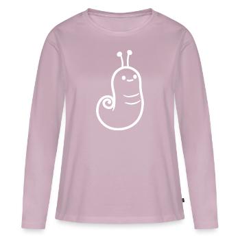 Slug 3 - Women's Premium Organic Long Sleeve Shirt - dusky pink - Front - Julia (174cm)