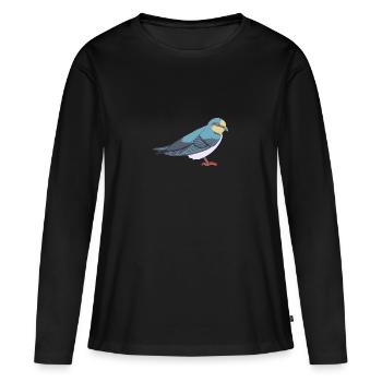 Avaler - T-shirt manches longues Premium bio Femme - noir - Devant - Julia (174cm)