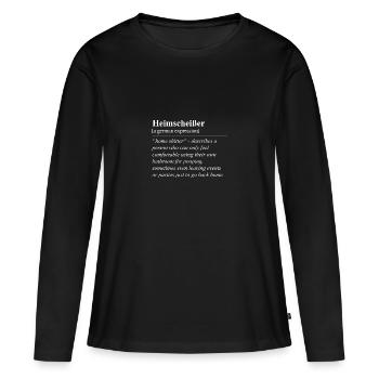 Heimscheißer Idiome allemand amusant - T-shirt manches longues Premium bio Femme - noir - Devant - Julia (174cm)