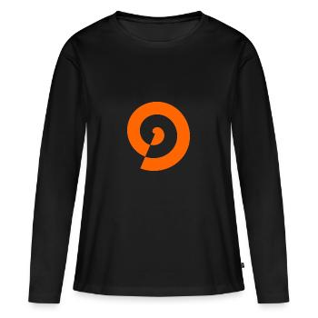 Spirale - T-shirt manches longues Premium bio Femme - noir - Devant - Julia (174cm)