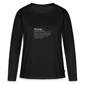 Flitzpiepe Idiome allemand amusant - T-shirt manches longues Premium bio Femme - noir - Devant - Julia (174cm)