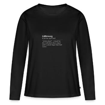 Poison Dwarf Idiome allemand drôle - T-shirt manches longues Premium bio Femme - noir - Devant - Julia (174cm)