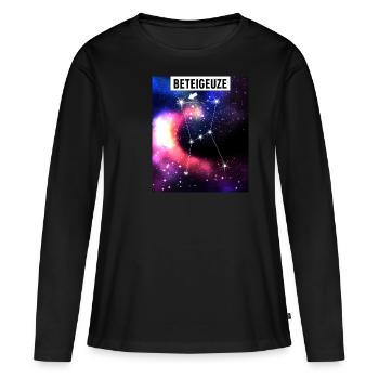 Beteigeuze die nächste supernova? Forscher Mond - Frauen Premium Bio Langarmshirt - Schwarz - Vorne - Julia (174cm)