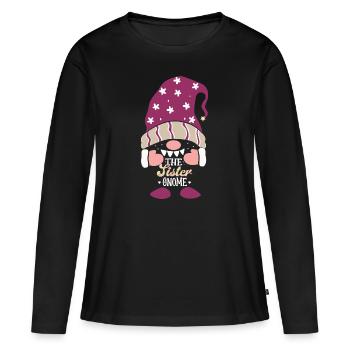 The Sister gnome. - Women's Premium Organic Long Sleeve Shirt - black - Front - Julia (174cm)