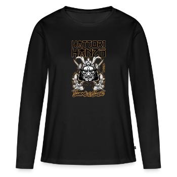 Hattori hanzo épées et cadeau de sushi du Japon - T-shirt manches longues Premium bio Femme - noir - Devant - Julia (174cm)