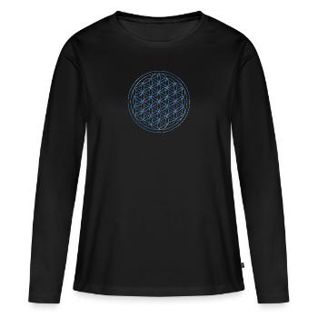flower of life n ° 7 - Women's Premium Organic Long Sleeve Shirt - black - Front - Julia (174cm)