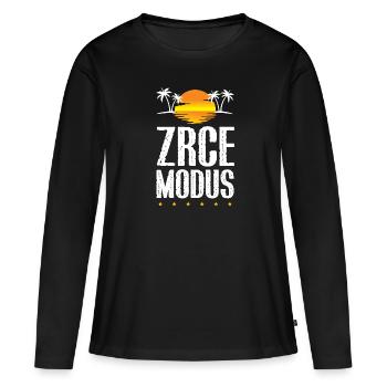 Zrce Modus - Frauen Premium Bio Langarmshirt - Schwarz - Vorne - Julia (174cm)