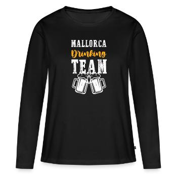 Majorque Équipe de Consommation - T-shirt manches longues Premium bio Femme - noir - Devant - Julia (174cm)
