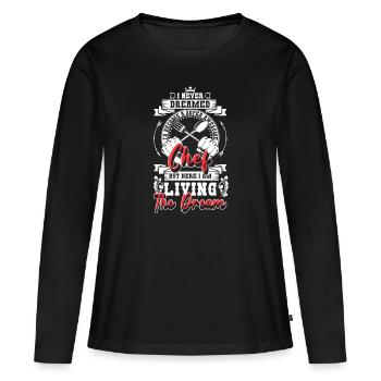 Chef Profession Gastronomique - T-shirt manches longues Premium bio Femme - noir - Devant - Julia (174cm)