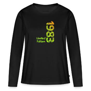 1983 Limited Edition - Women's Premium Organic Long Sleeve Shirt - black - Front - Julia (174cm)