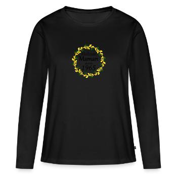 Meilleure Maman depuis 1965 - T-shirt manches longues Premium bio Femme - noir - Devant - Julia (174cm)