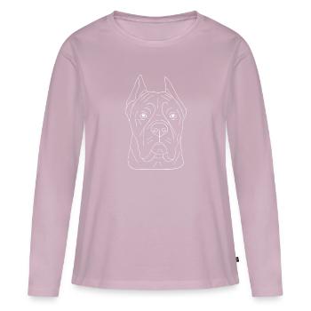 Cane Corso - Frauen Premium Bio Langarmshirt - Altrosa - Vorne - Julia (174cm)