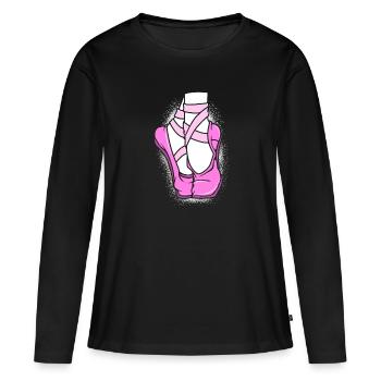 Danseuse de ballet - T-shirt manches longues Premium bio Femme - noir - Devant - Julia (174cm)