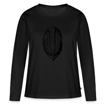 Fossil - Frauen Premium Bio Langarmshirt - Schwarz - Vorne - Julia (174cm)