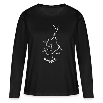 Danse Danse Danse - T-shirt manches longues Premium bio Femme - noir - Devant - Julia (174cm)