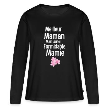 Best Amazing Mom and Granny - Women's Premium Organic Long Sleeve Shirt - black - Front - Julia (174cm)