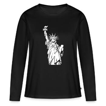 Statue of Liberty - Frauen Premium Bio Langarmshirt - Schwarz - Vorne - Julia (174cm)
