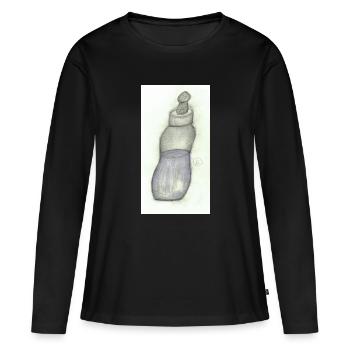 Biberon - T-shirt manches longues Premium bio Femme - noir - Devant - Julia (174cm)