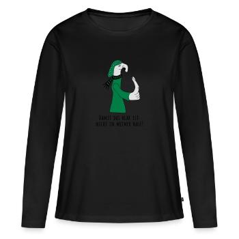 Damit das klar ist: Nicht in meiner Nase! - Frauen Premium Bio Langarmshirt - Schwarz - Vorne - Julia (174cm)