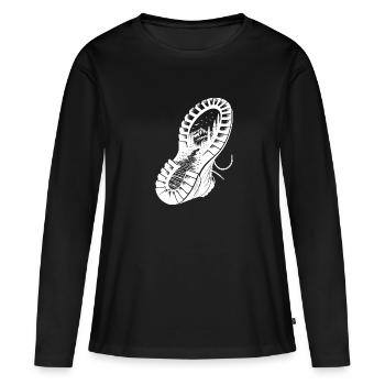 Nature Mountain Profile Landscape Chaussures de randonnée Semelle - T-shirt manches longues Premium bio Femme - noir - Devant - Julia (174cm)