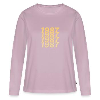 1987 - Frauen Premium Bio Langarmshirt - Altrosa - Vorne - Julia (174cm)