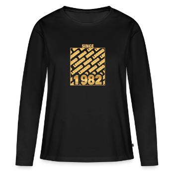 Hero 1982 - Women's Premium Organic Long Sleeve Shirt - black - Front - Julia (174cm)