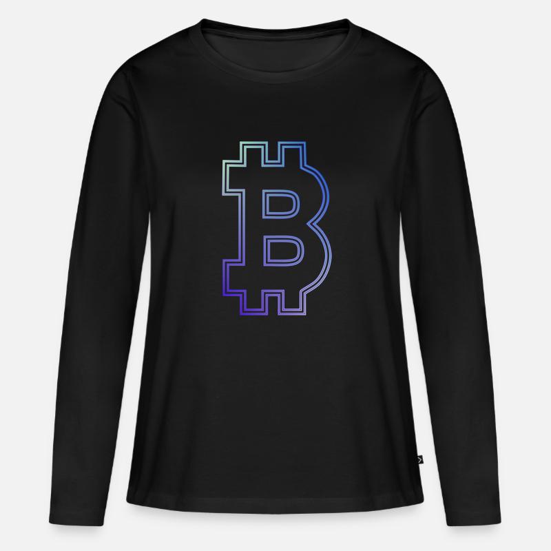Bitcoin bitcoin BITCOIN Bitcoins bitcoins - Frauen Premium Bio Langarmshirt - Schwarz