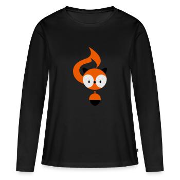 eichhoernchen_3f - Women's Premium Organic Long Sleeve Shirt - black - Front - Julia (174cm)