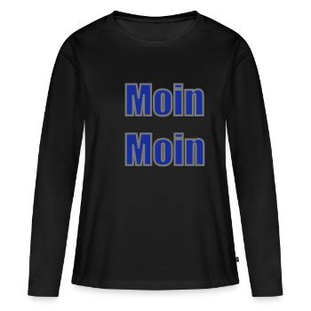Moin Moin Accueil Nord - T-shirt manches longues Premium bio Femme - noir - Devant - Julia (174cm)