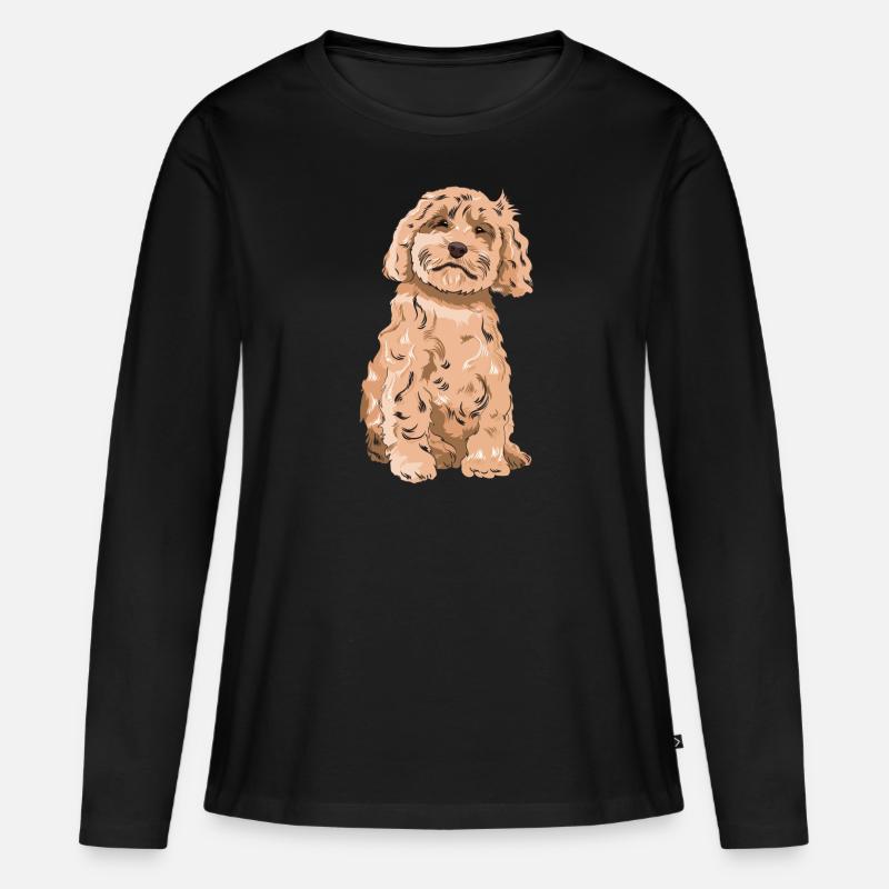 Cockapoo Hund Geschenk - Frauen Premium Bio Langarmshirt - Schwarz