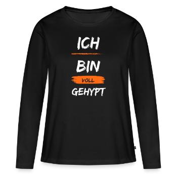 Je suis plein de battage médiatique, de discours de jeunesse - T-shirt manches longues Premium bio Femme - noir - Devant - Julia (174cm)