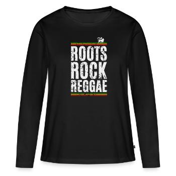 Roots Rock Reggae - T-shirt manches longues Premium bio Femme - noir - Devant - Julia (174cm)