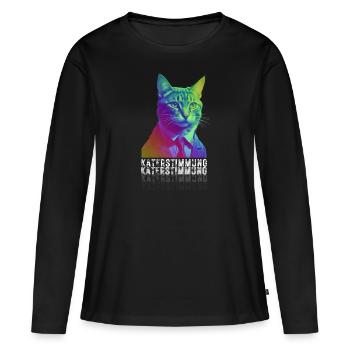 Hangover mood: Monday sends its regards - Women's Premium Organic Long Sleeve Shirt - black - Front - Julia (174cm)