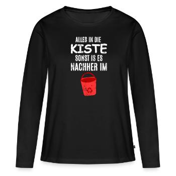 Alles im Eimer - Frauen Premium Bio Langarmshirt - Schwarz - Vorne - Julia (174cm)