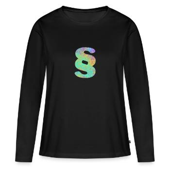 Paragraphe § - T-shirt manches longues Premium bio Femme - noir - Devant - Julia (174cm)
