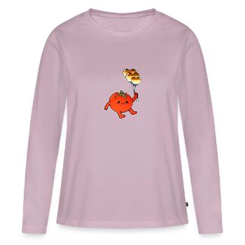 Tomate Ballon Gay Bear Pride - Frauen Premium Bio Langarmshirt - Altrosa - Vorne - Julia (174cm)