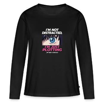 Cosplay Otaku Anime et Manga Addict - T-shirt manches longues Premium bio Femme - noir - Devant - Julia (174cm)