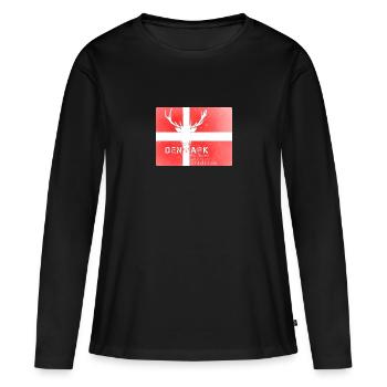Danemark faune - T-shirt manches longues Premium bio Femme - noir - Devant - Julia (174cm)