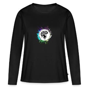Casque Spartan - T-shirt manches longues Premium bio Femme - noir - Devant - Julia (174cm)